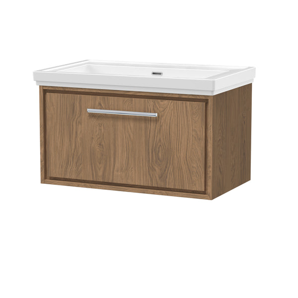 Hudson Reed 800mm Wall Hung Single Drawer Vanity with Basin - 0 Tap Hole