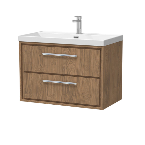 Hudson Reed 800mm Wall Hung 2-Drawer Vanity with Basin - 1 Tap Hole