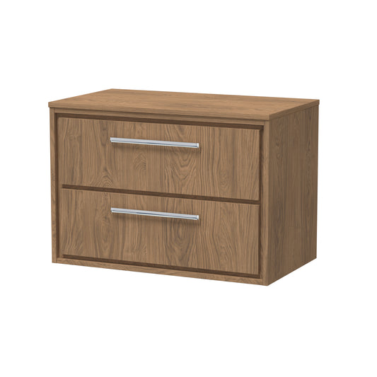 Hudson Reed 800mm Wall Hung 2-Drawer Vanity with Worktop