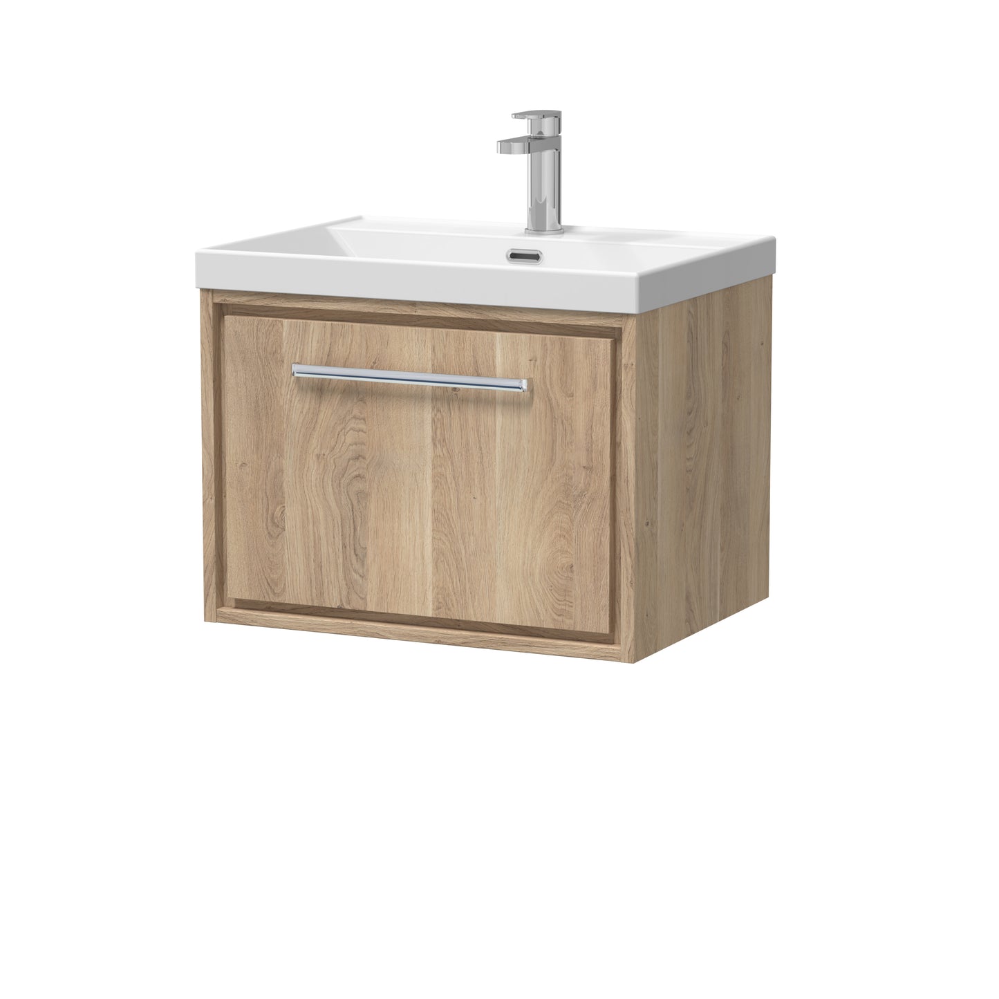 Hudson Reed 600mm Wall Hung Single Drawer Vanity with Basin - 1 Tap Hole