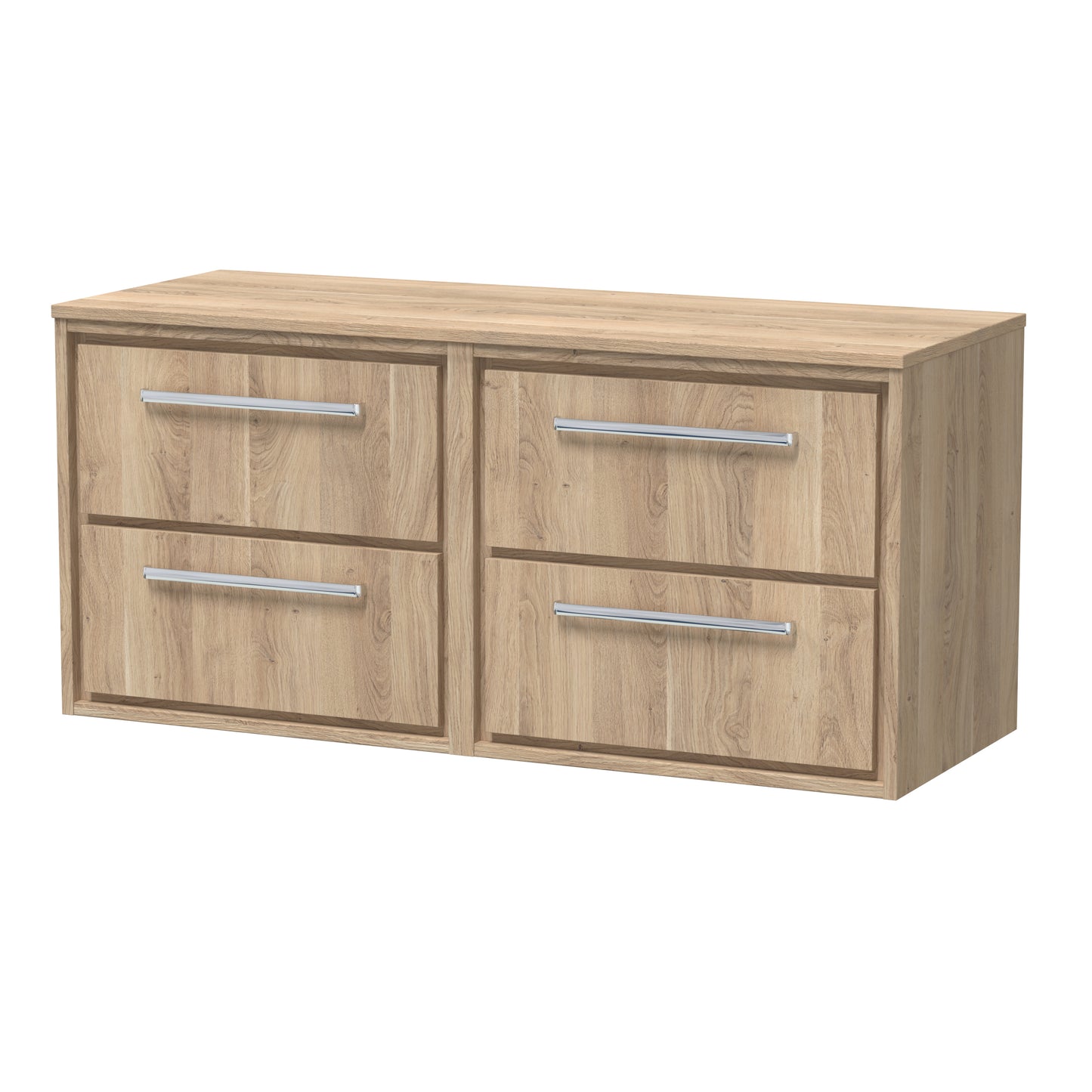 Hudson Reed 1200mm Wall Hung 4-Drawer Vanity with Worktop