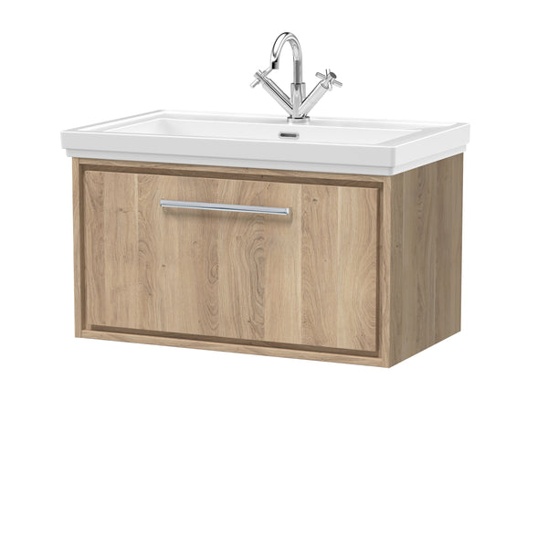 Hudson Reed 800mm Wall Hung Single Drawer Vanity with Basin - 1 Tap Hole