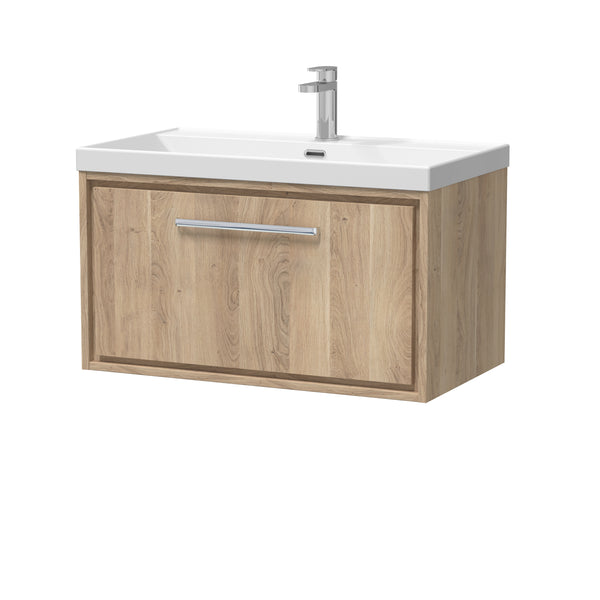 Hudson Reed 800mm Wall Hung Single Drawer Vanity with Basin - 1 Tap Hole