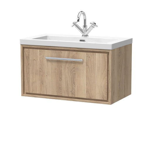 Hudson Reed 800mm Wall Hung Single Drawer Vanity with Basin - 1 Tap Hole