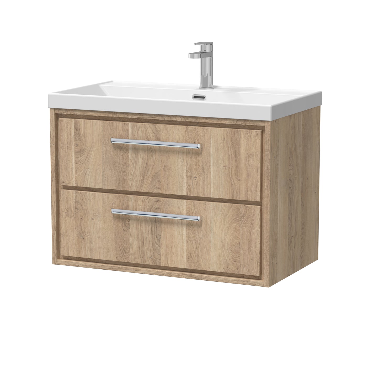 Hudson Reed 800mm Wall Hung 2-Drawer Vanity with Basin - 1 Tap Hole