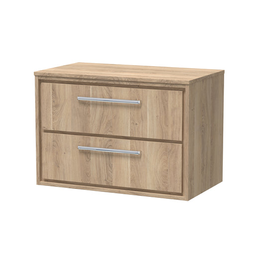 Hudson Reed 800mm Wall Hung 2-Drawer Vanity with Worktop
