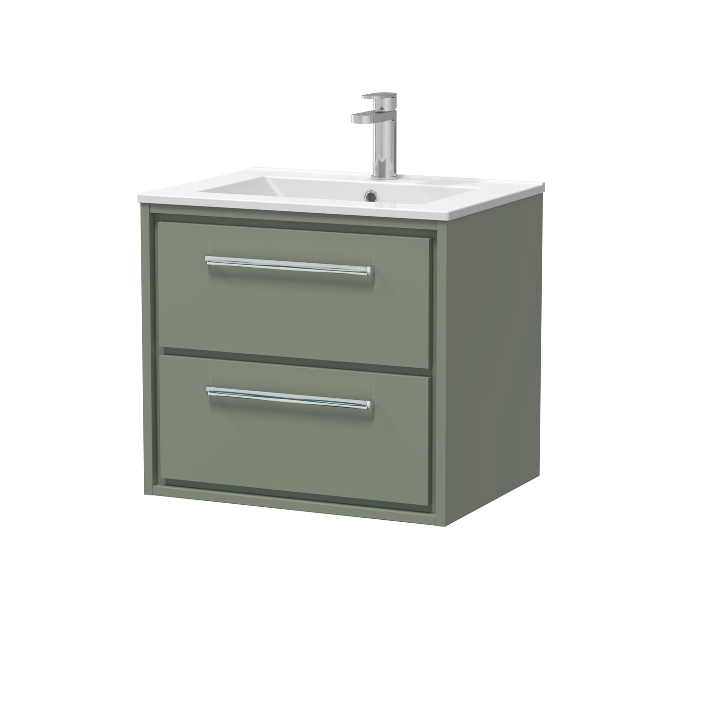 Hudson Reed 600mm Wall Hung 2-Drawer Vanity with Basin - 1 Tap Hole