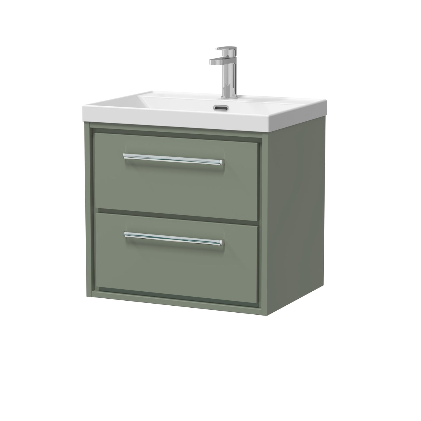 Hudson Reed 600mm Wall Hung 2-Drawer Vanity with Basin - 1 Tap Hole