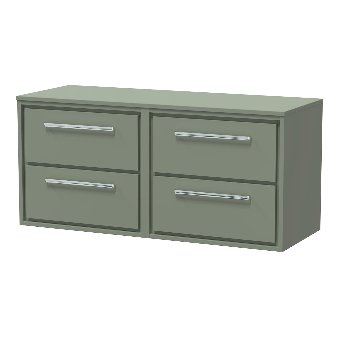 Hudson Reed 1200mm Wall Hung 4-Drawer Vanity with Worktop