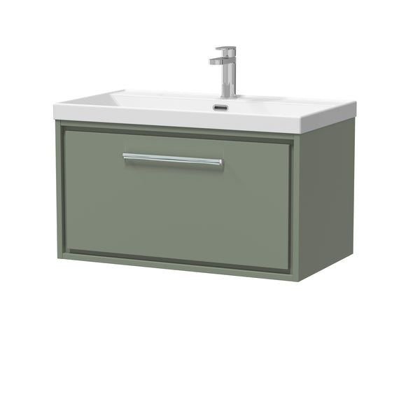 Hudson Reed 800mm Wall Hung Single Drawer Vanity with Basin - 1 Tap Hole