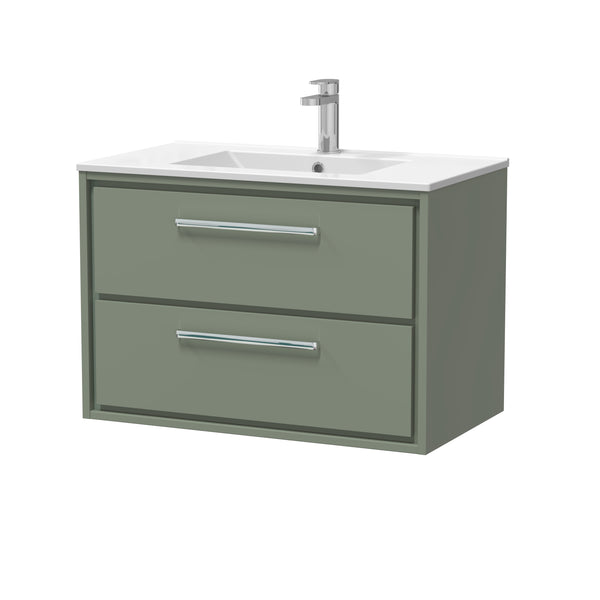 Hudson Reed 800mm Wall Hung 2-Drawer Vanity with Basin - 1 Tap Hole