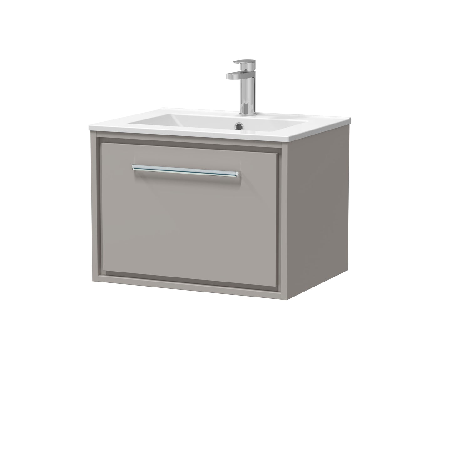 Hudson Reed 600mm Wall Hung Single Drawer Vanity with Basin - 1 Tap Hole