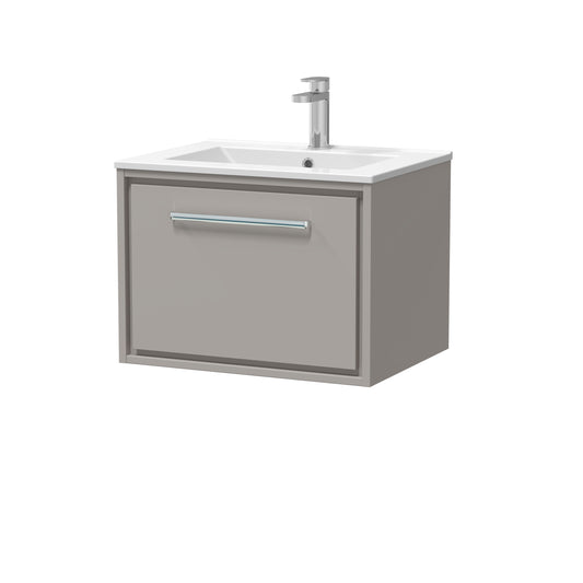Hudson Reed 600mm Wall Hung Single Drawer Vanity with Basin - 1 Tap Hole