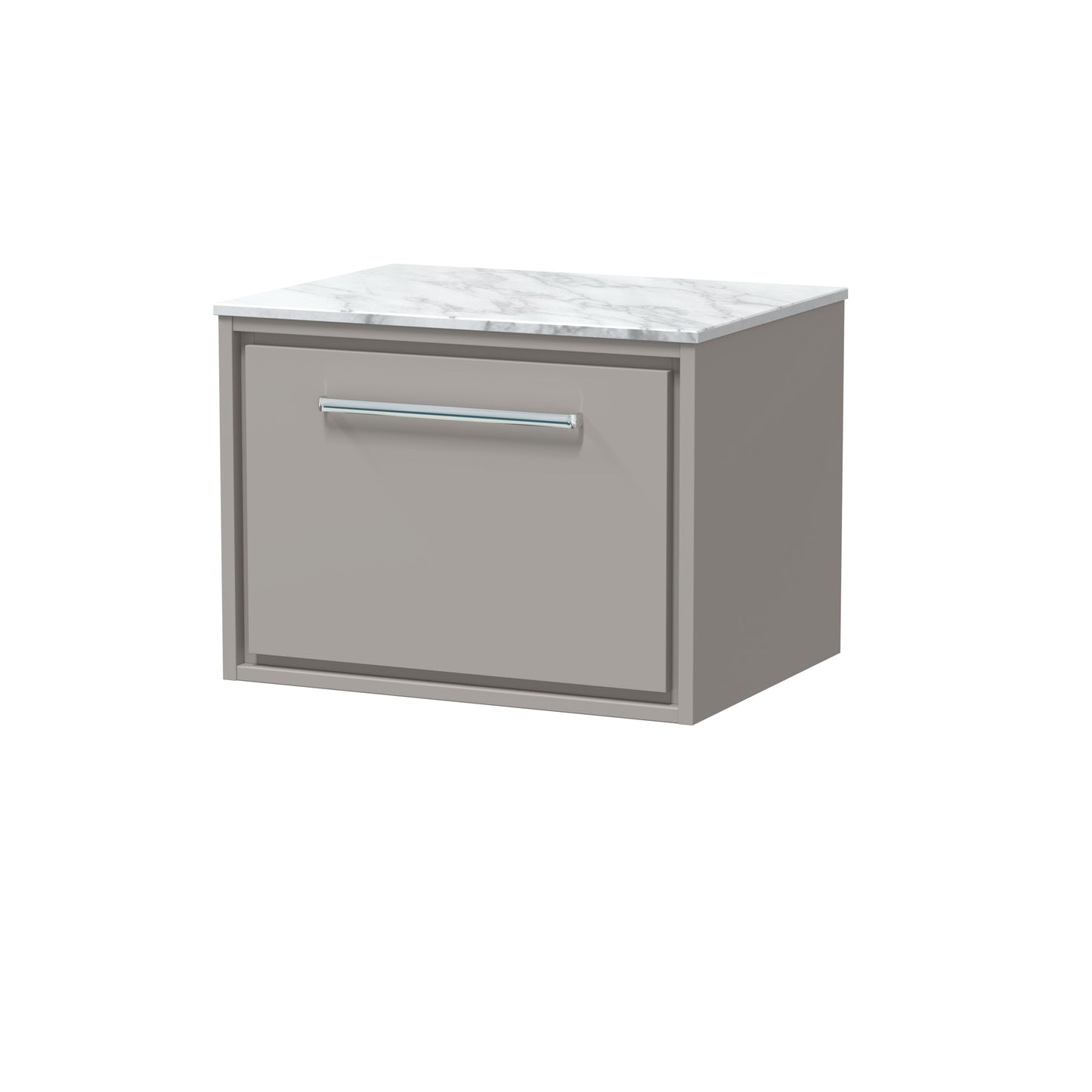 Hudson Reed 600mm Wall Hung Single Drawer Vanity with Marble Worktop