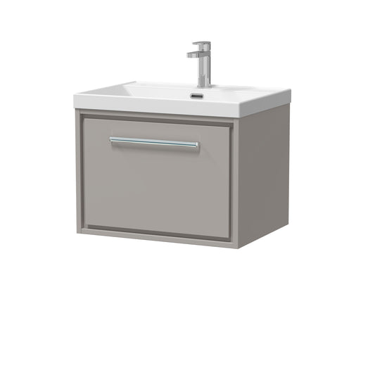 Hudson Reed 600mm Wall Hung Single Drawer Vanity with Basin - 1 Tap Hole