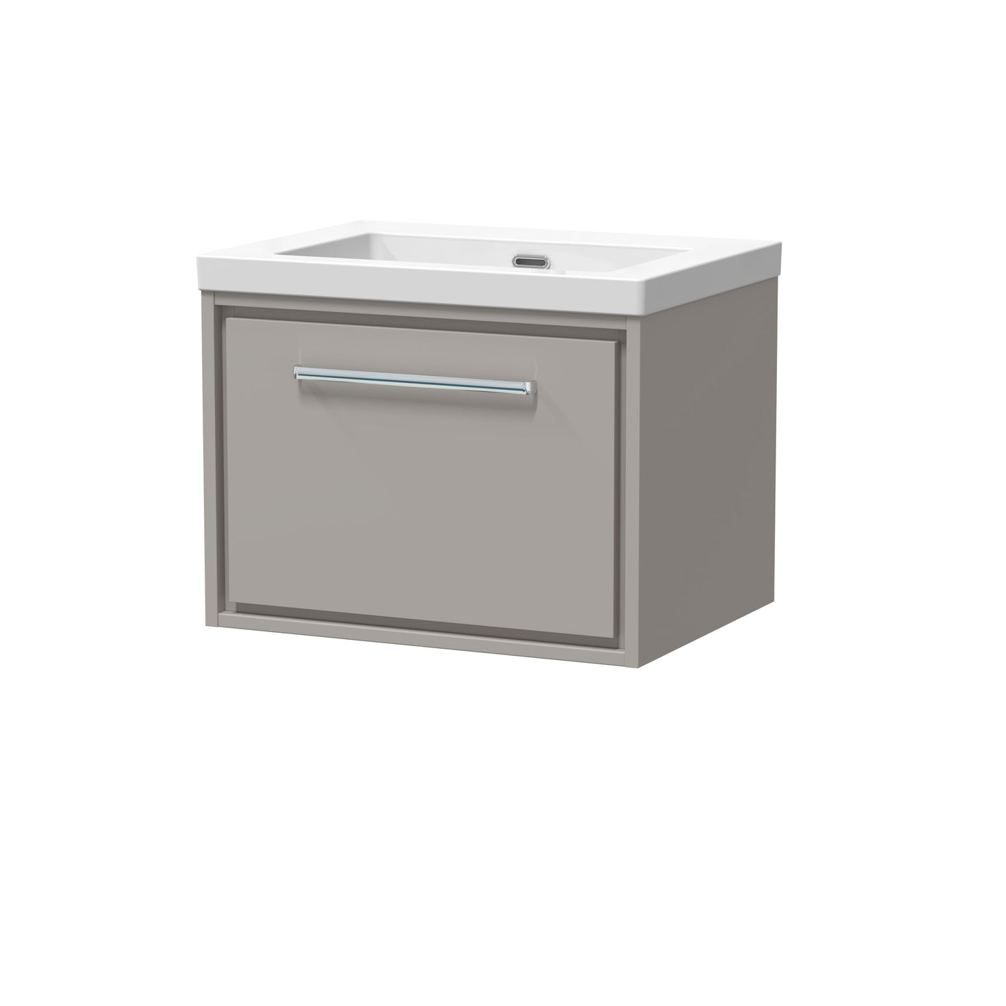 Hudson Reed 600mm Wall Hung Single Drawer Vanity with Basin - 0 Tap Hole