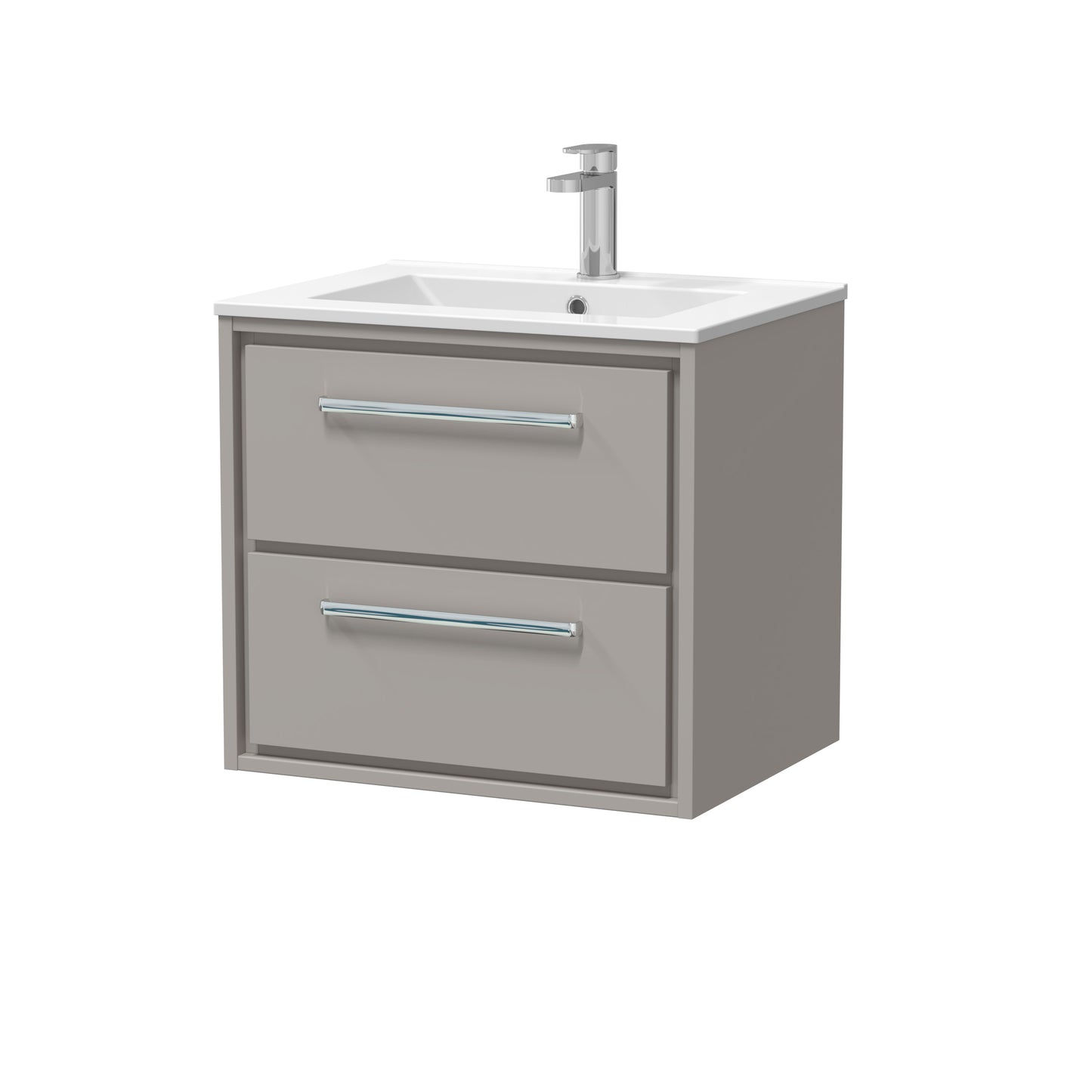 Hudson Reed 600mm Wall Hung 2-Drawer Vanity with Basin - 1 Tap Hole