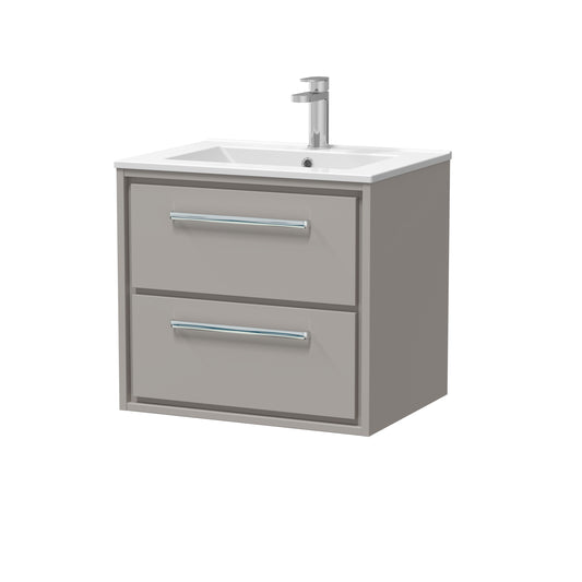 Hudson Reed 600mm Wall Hung 2-Drawer Vanity with Basin - 1 Tap Hole