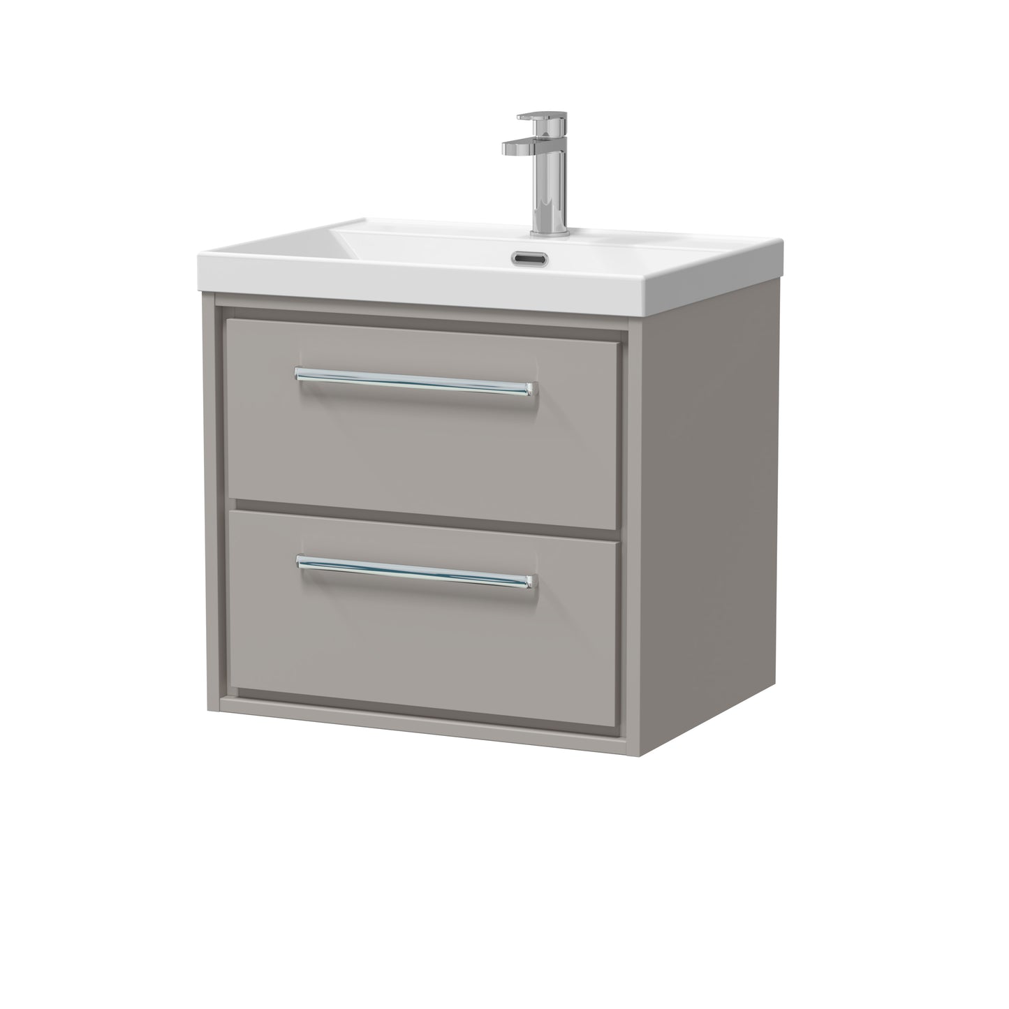Hudson Reed 600mm Wall Hung 2-Drawer Vanity with Basin - 1 Tap Hole