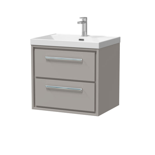 Hudson Reed 600mm Wall Hung 2-Drawer Vanity with Basin - 1 Tap Hole