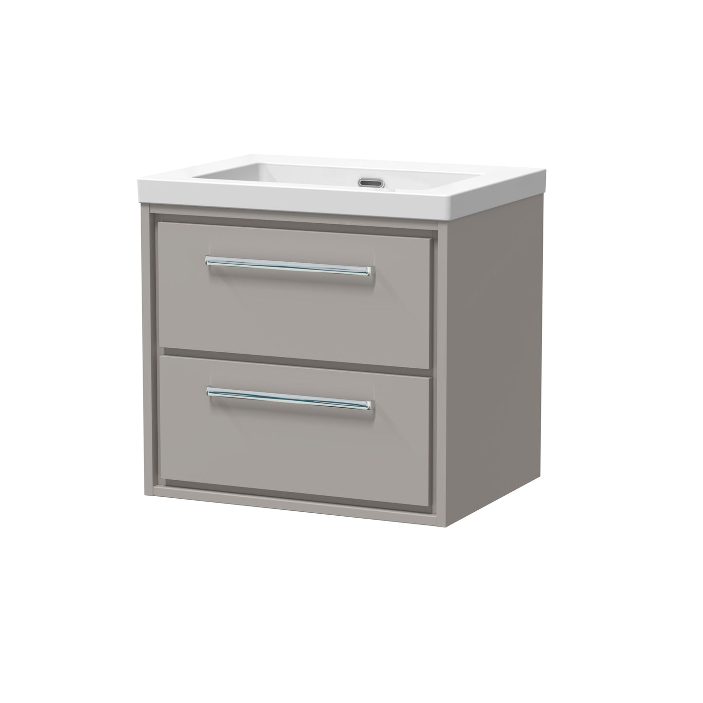 Hudson Reed 600mm Wall Hung 2-Drawer Vanity with Basin - 0 Tap Hole