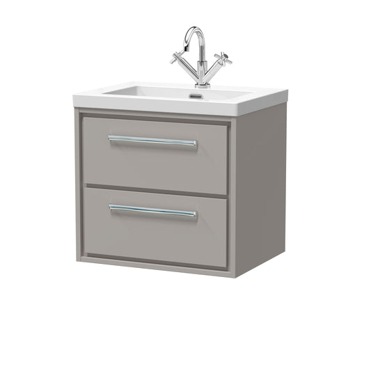 Hudson Reed 600mm Wall Hung 2-Drawer Vanity with Basin - 1 Tap Hole