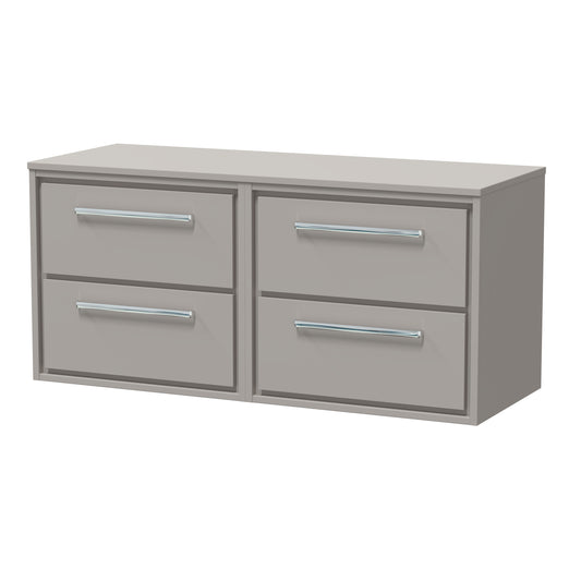 Hudson Reed 1200mm Wall Hung 4-Drawer Vanity with Worktop