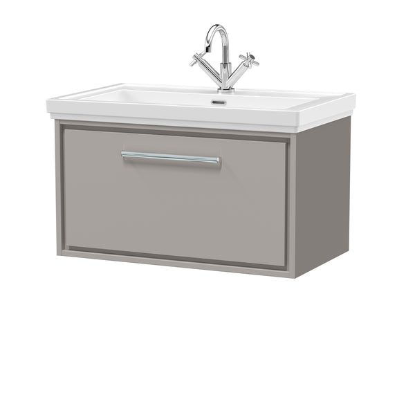 Hudson Reed 800mm Wall Hung Single Drawer Vanity with Basin - 1 Tap Hole