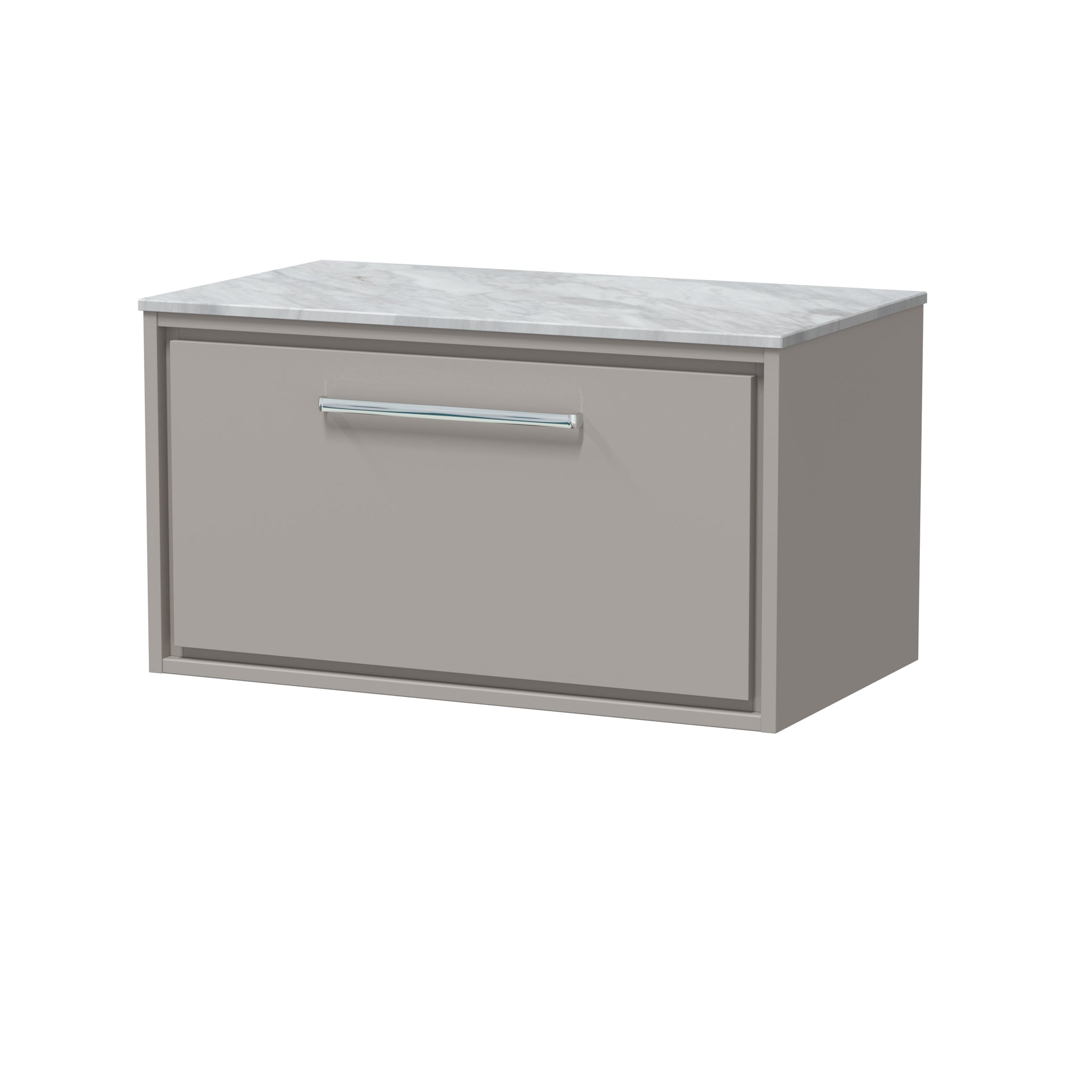 Hudson Reed 800mm Wall Hung Single Drawer Vanity with Marble Worktop