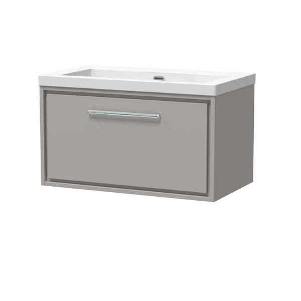 Hudson Reed 800mm Wall Hung Single Drawer Vanity with Basin - 0 Tap Hole