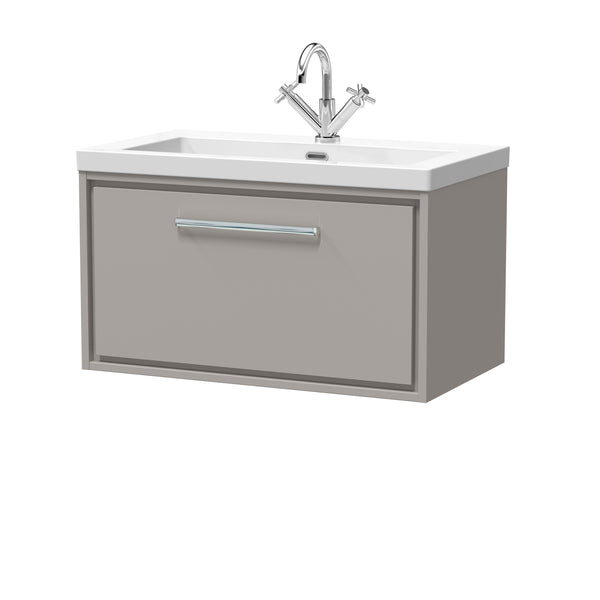 Hudson Reed 800mm Wall Hung Single Drawer Vanity with Basin - 1 Tap Hole