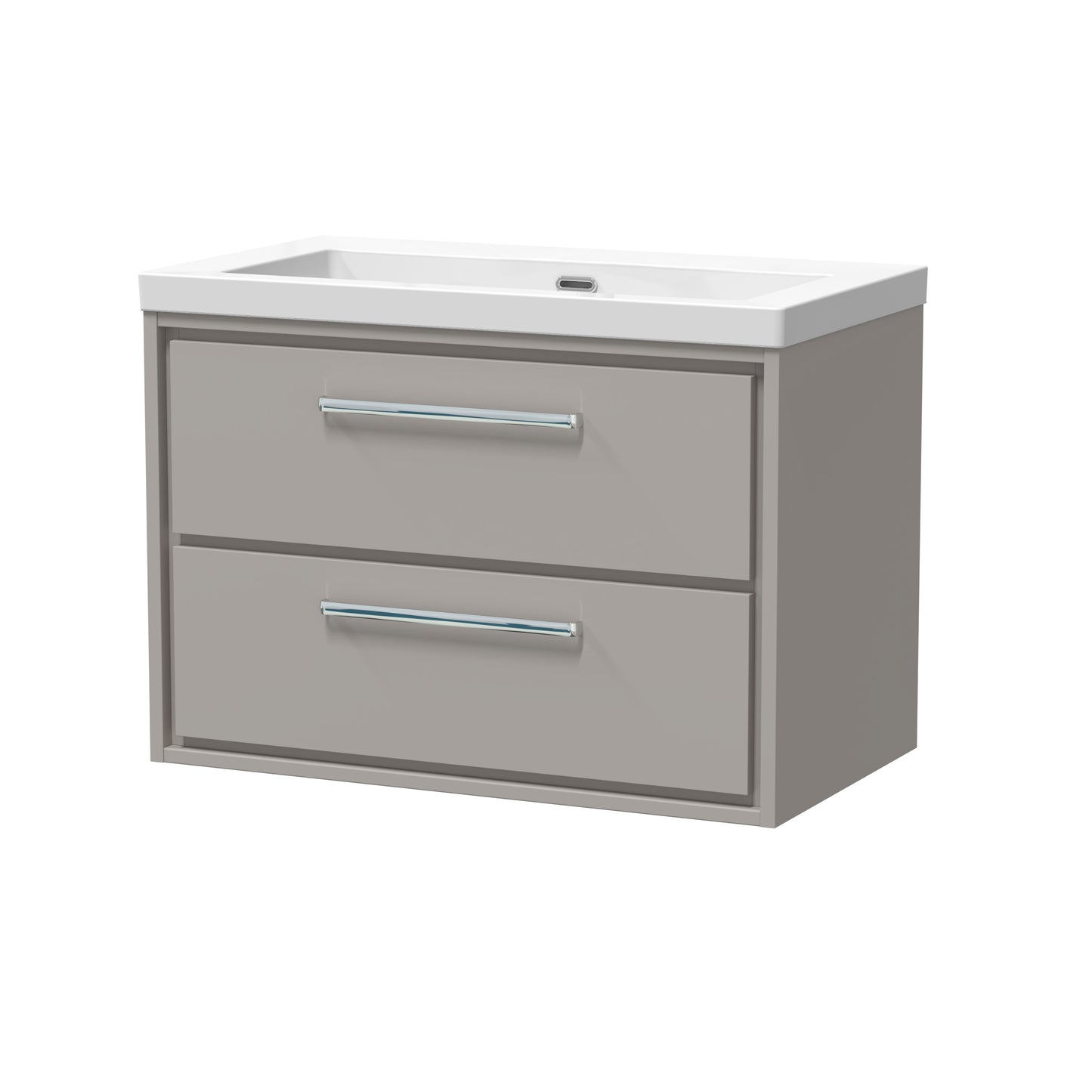 Hudson Reed 800mm Wall Hung 2-Drawer Vanity with Basin - 0 Tap Hole