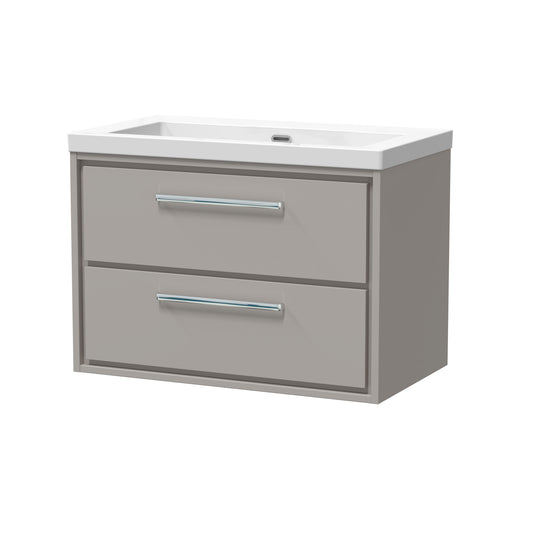 Hudson Reed 800mm Wall Hung 2-Drawer Vanity with Basin - 0 Tap Hole