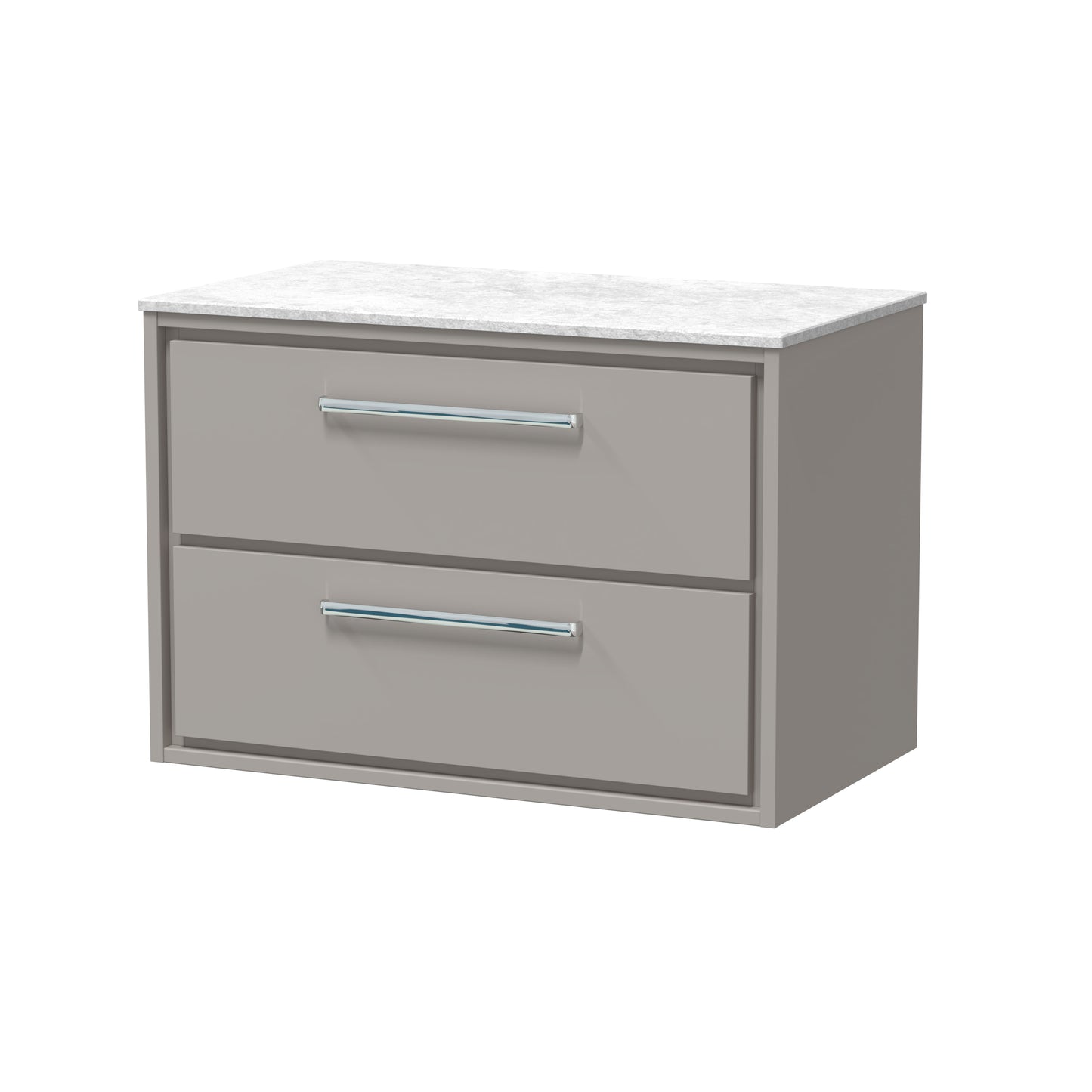 Hudson Reed 800mm Wall Hung 2-Drawer Vanity with Marble Worktop