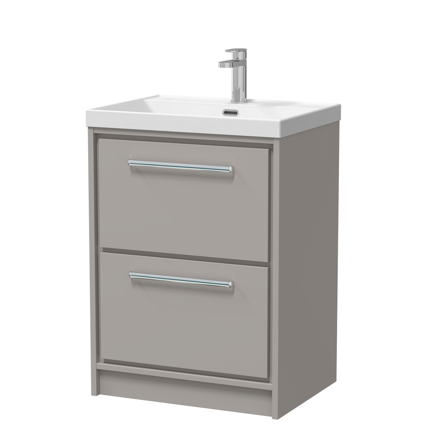 Hudson Reed 600mm Floor Standing 2-Drawer Vanity with Basin - 1 Tap Hole