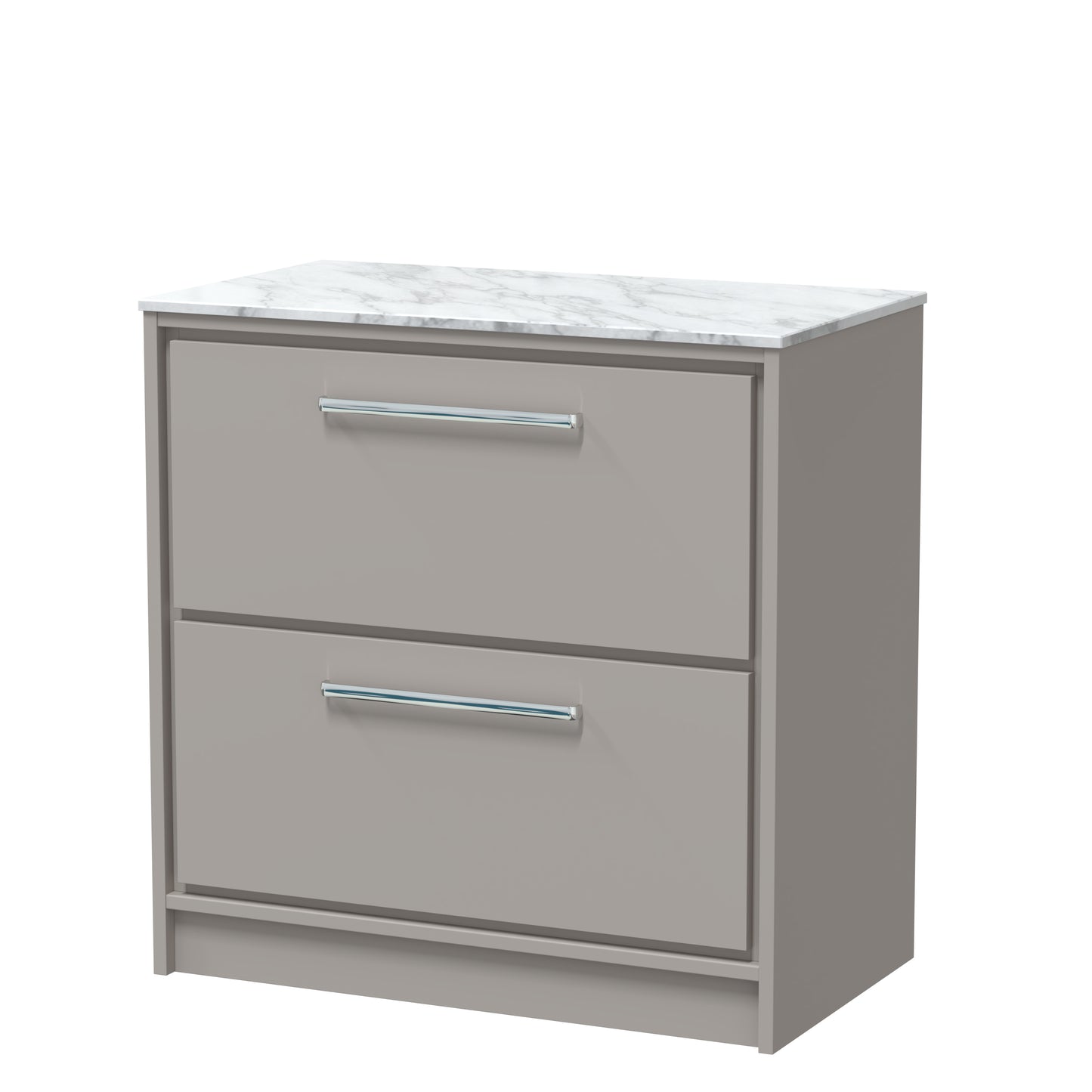 Hudson Reed 800mm Floor Standing 2-Drawer Vanity with Marble Worktop