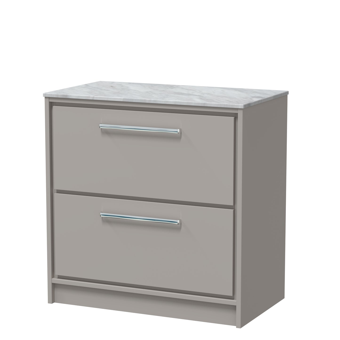 Hudson Reed 800mm Floor Standing 2-Drawer Vanity with Marble Worktop