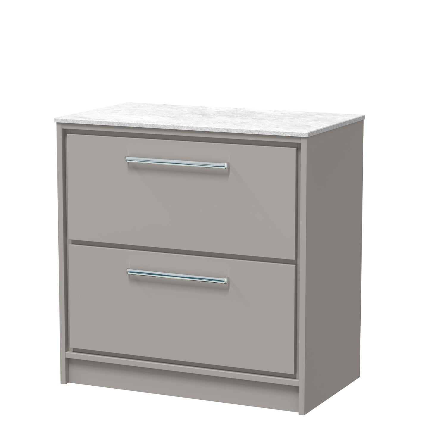 Hudson Reed 800mm Floor Standing 2-Drawer Vanity with Marble Worktop