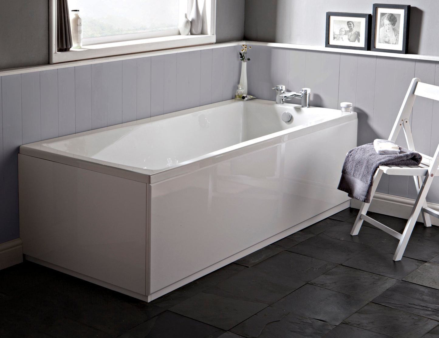 NUIE Square Single Ended Bath 1700 x 750mm
