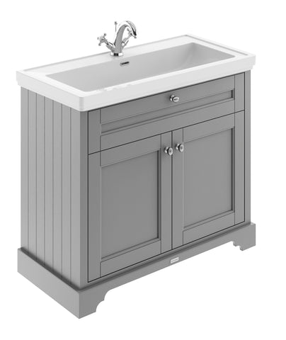 Hudson Reed HUDSON REED 1000mm 2-Door Unit & Classic Fireclay Basin 1TH