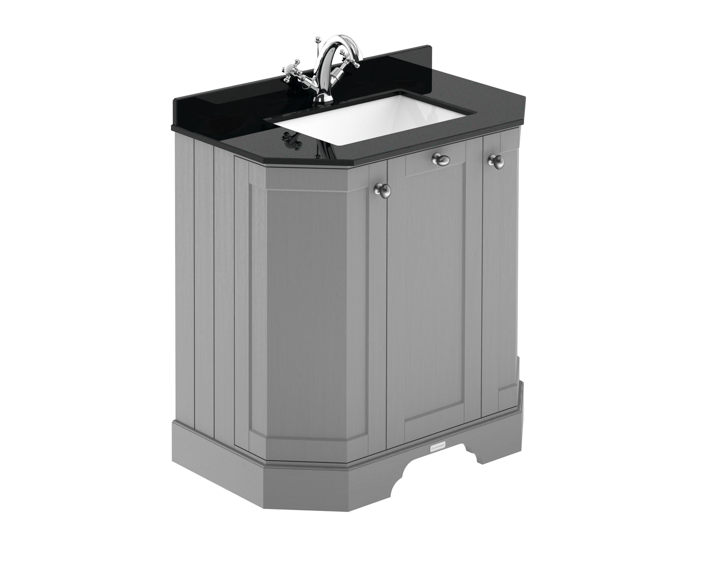 Hudson Reed 750mm 3-Door Angled Unit & Marble Top 1TH