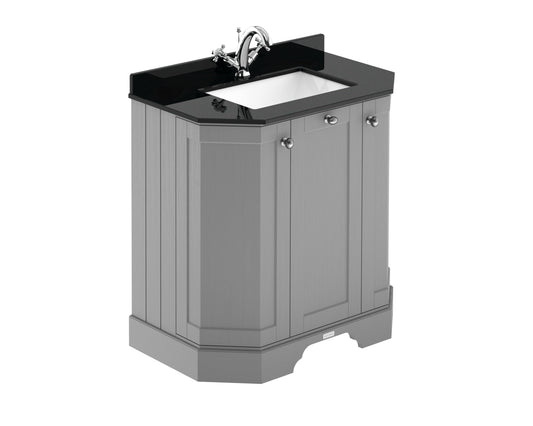 Hudson Reed 750mm 3-Door Angled Unit & Marble Top 1TH