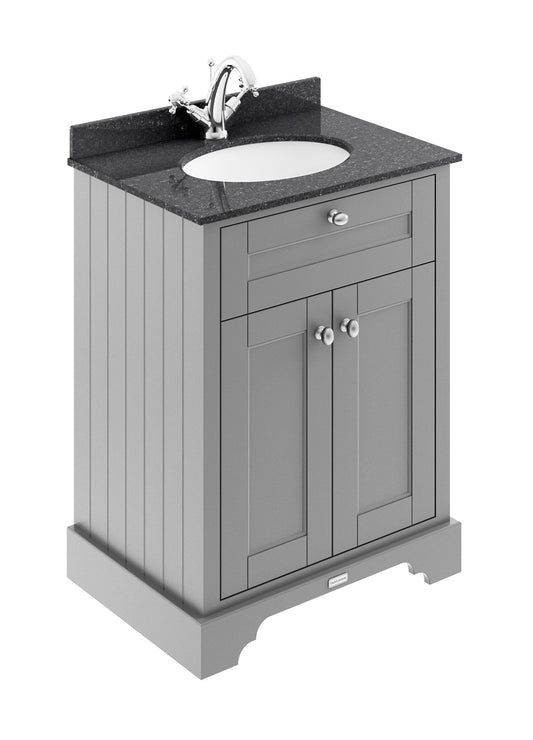 Hudson Reed 600mm Cabinet & Marble Top (1TH)