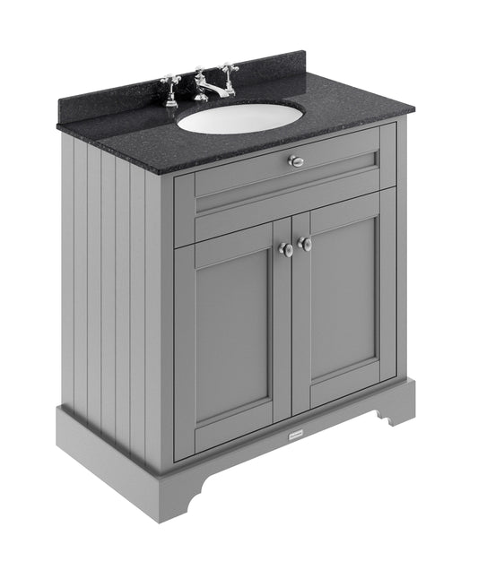 Hudson Reed 800mm Cabinet & Marble Top (3TH)