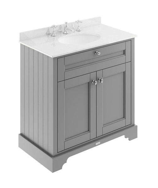 Hudson Reed 800mm Cabinet & Marble Top (3TH)