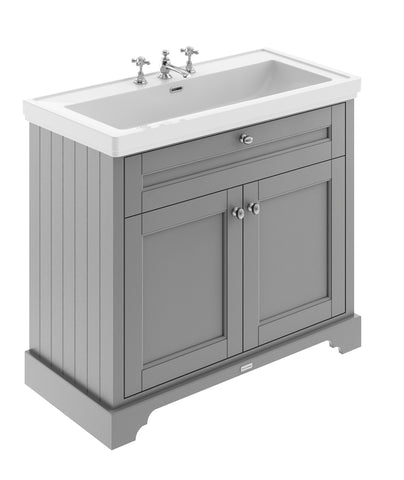 Hudson Reed 1000mm 2-Door Unit & Classic Fireclay Basin 3TH