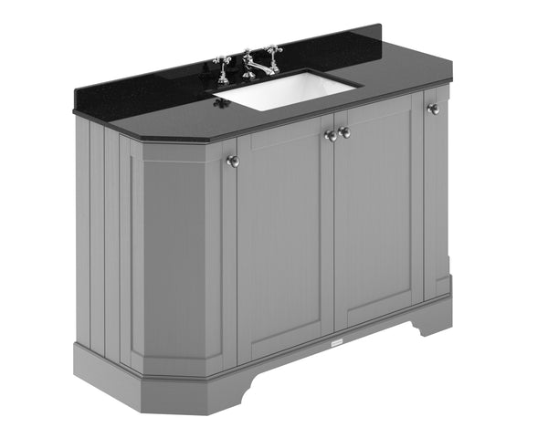 Hudson Reed 1200mm 4-Door Angled Unit & Marble Top 3TH