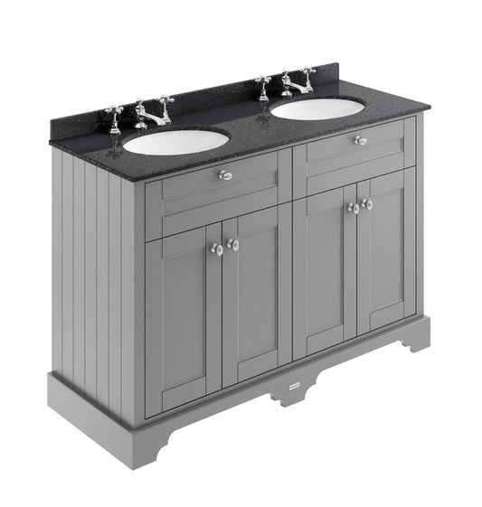 Hudson Reed 1200mm Cabinet & Double Marble Top (3TH)