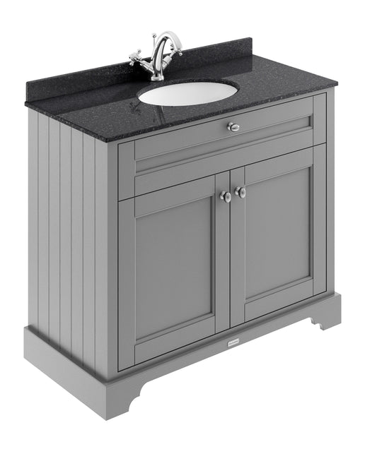 Hudson Reed 1000mm Cabinet & Marble Top (1TH)