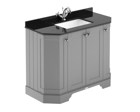 Hudson Reed 1000mm 4-Door Angled Unit & Marble Top 1TH
